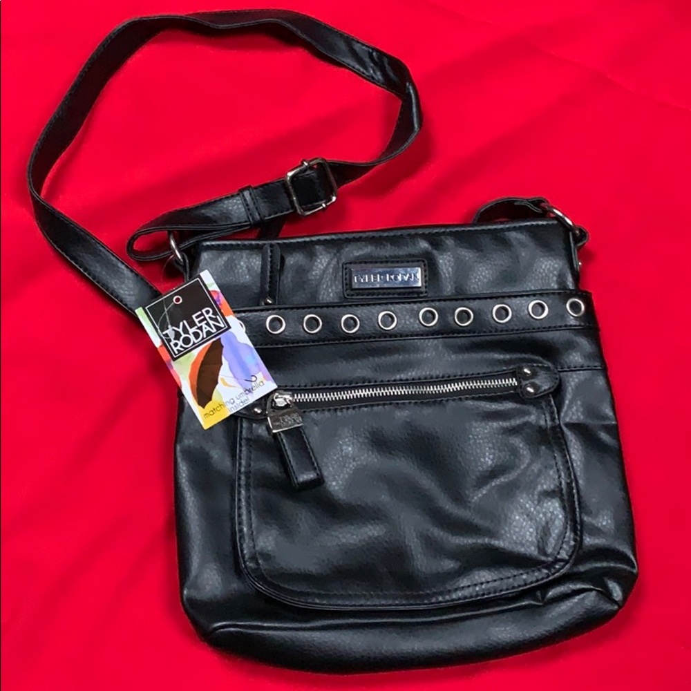 Tyler Rodan x-body black purse. NWT!